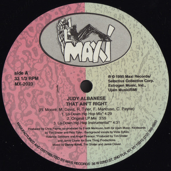 Judy Albanese : That Ain't Right (12")