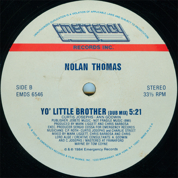 Nolan Thomas : Yo! Little Brother (12")