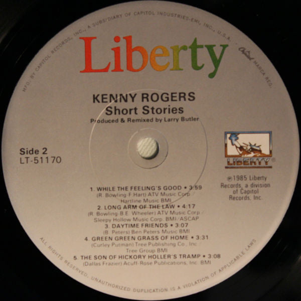 Kenny Rogers : Short Stories (LP, Comp)