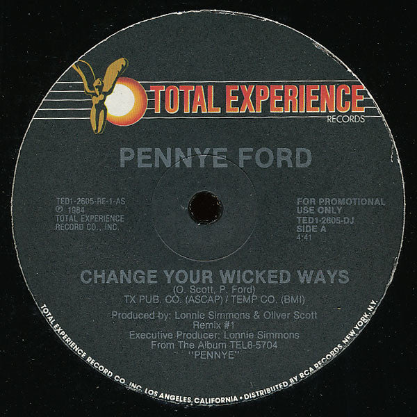 Penny Ford : Change Your Wicked Ways (12", Promo)