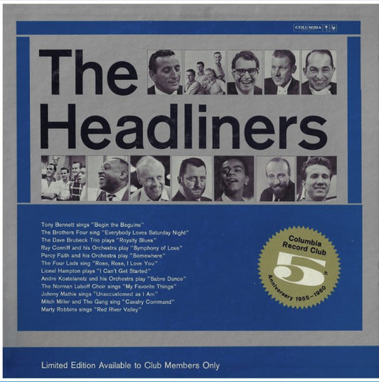Various : The Headliners (LP, Comp, Mono, Club, Ltd, Smplr, CRC)