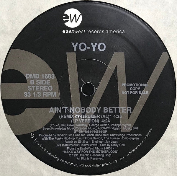 Yo-Yo : Ain't Nobody Better (12", Promo)