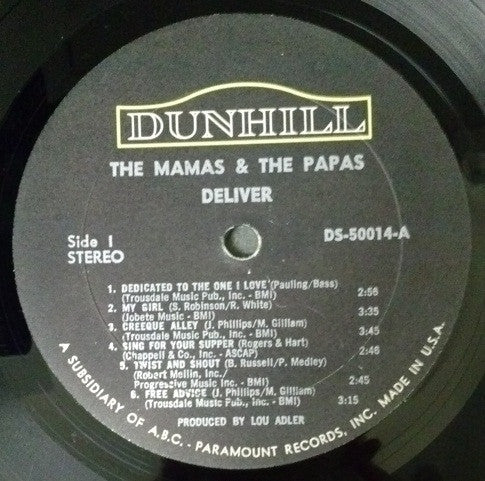 The Mamas & The Papas : Deliver (LP, Album)
