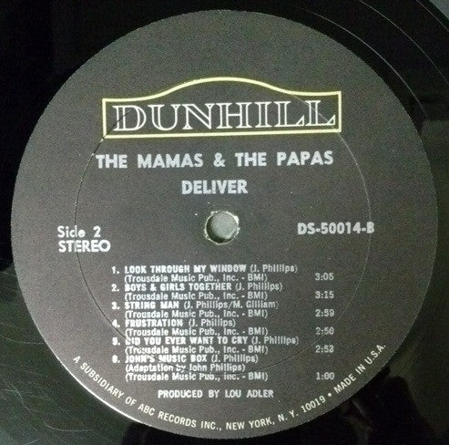 The Mamas & The Papas : Deliver (LP, Album)