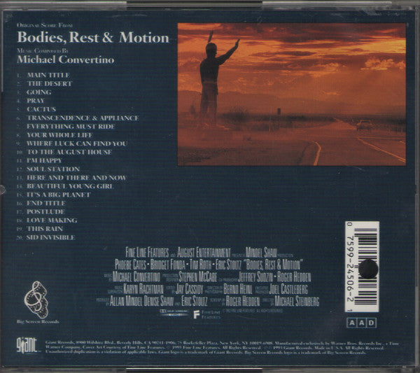 Michael Convertino : Bodies, Rest & Motion (Original Score) (CD, Album)