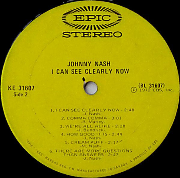 Johnny Nash : I Can See Clearly Now (LP, Album)