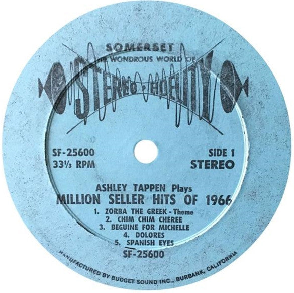 Ashley Tappen : Million Seller Hits Of 1966 (LP)