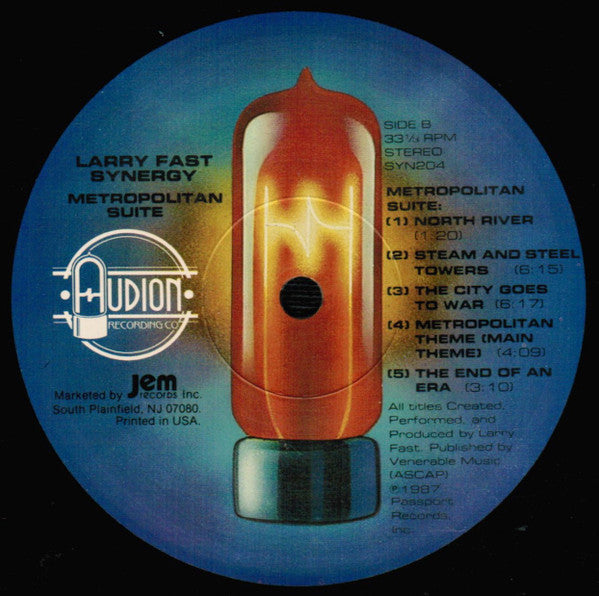 Larry Fast, Synergy (3) : Metropolitan Suite (LP, Album)
