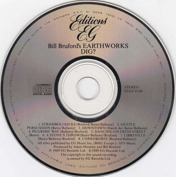 Bill Bruford's Earthworks : Dig ? (CD, Album)