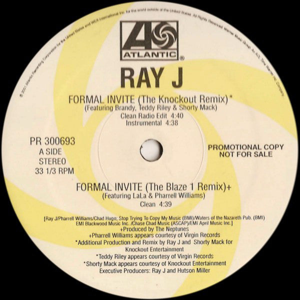 Ray J : Formal Invite (12", Promo)