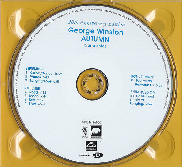 George Winston : Autumn (Piano Solos) (CD, Album, Enh, RE, 20t)