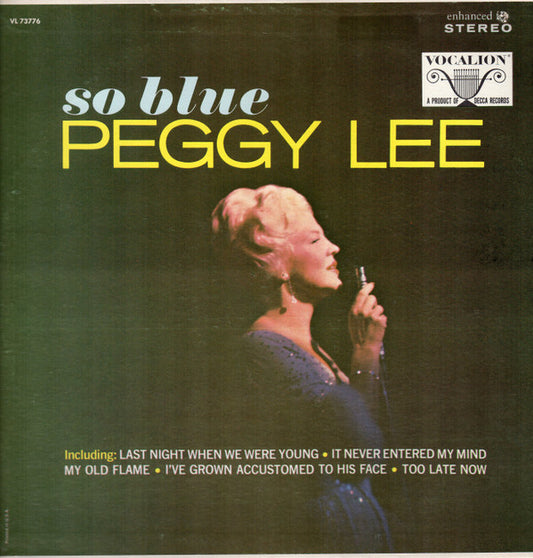 Peggy Lee : So Blue (LP, Album)