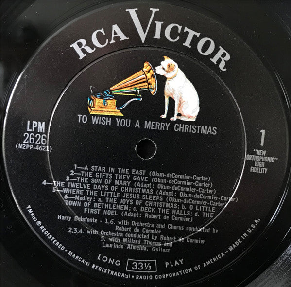 Harry Belafonte : To Wish You A Merry Christmas (LP, Album)