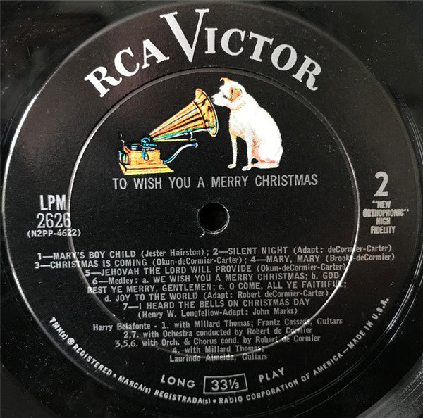 Harry Belafonte : To Wish You A Merry Christmas (LP, Album)