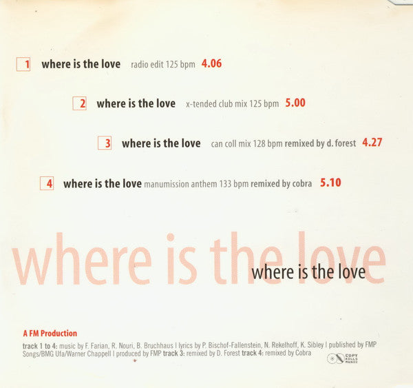 No Mercy : Where Is The Love (CD, Maxi)