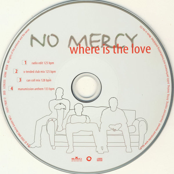 No Mercy : Where Is The Love (CD, Maxi)