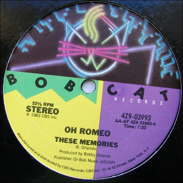 Oh Romeo / Malibu (2) : These Memories / Goin Cruisin (12")
