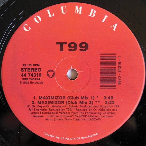 T99 : Maximizor (12")