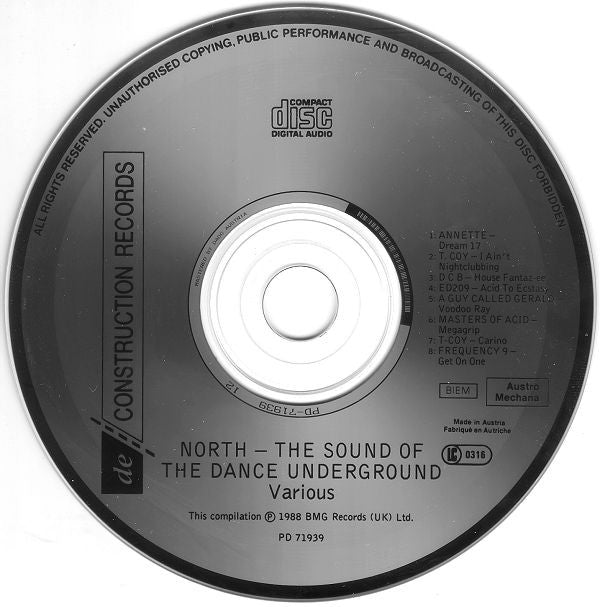 Various : North – The Sound Of The Dance Underground (CD, Comp)