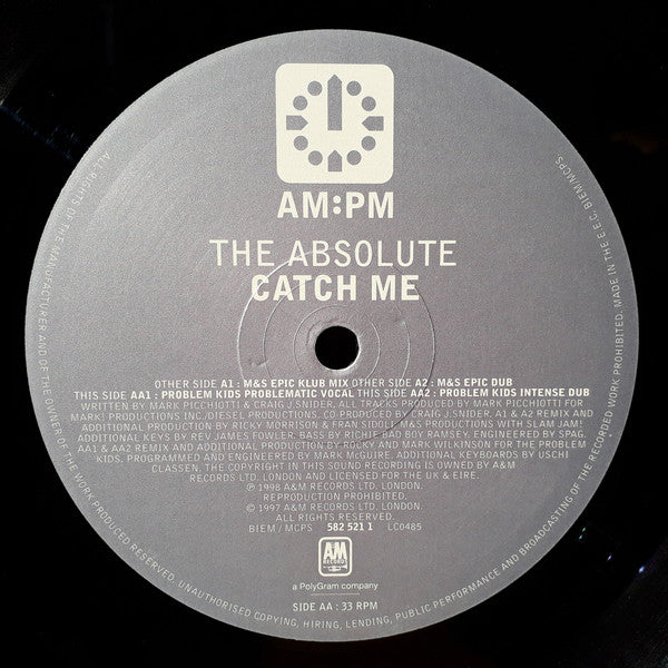 The Absolute : Catch Me (M&S Productions / The Problem Kids Mixes) (12")