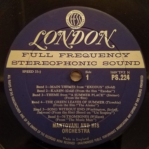 Mantovani : Great Theme Music (LP, Album)