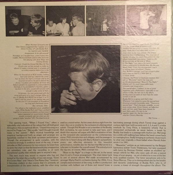 Mel Tormé And Buddy Rich : Together Again For The First Time (LP, Album, Ltd, Gat)