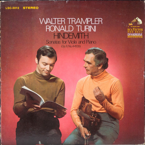 Walter Trampler, Ronald Turini - Paul Hindemith : Sonatas For Viola And Piano (Op. 11, No. 4 ▪ 1939) (LP)