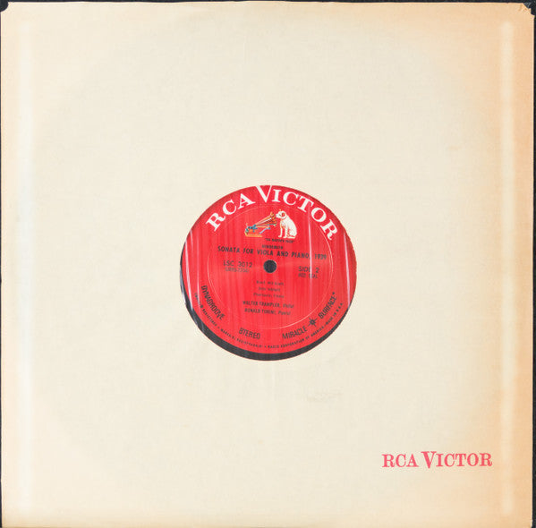 Walter Trampler, Ronald Turini - Paul Hindemith : Sonatas For Viola And Piano (Op. 11, No. 4 ▪ 1939) (LP)