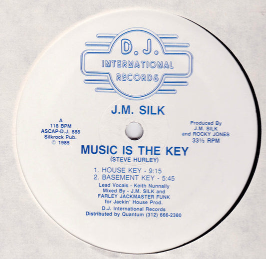 J.M. Silk : Music Is The Key (12", Blu)