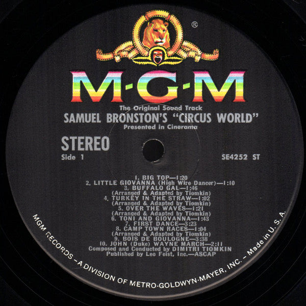 Dimitri Tiomkin : Circus World - The Original Sound Track Album (LP, Album)