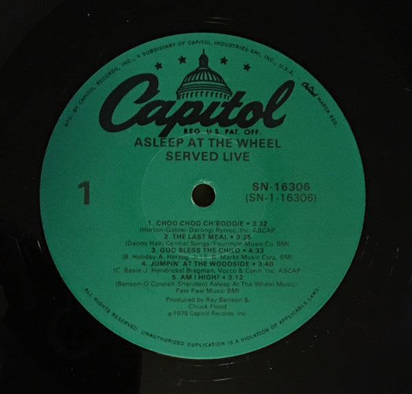 Asleep At The Wheel : Served Live (LP, Album, RM)