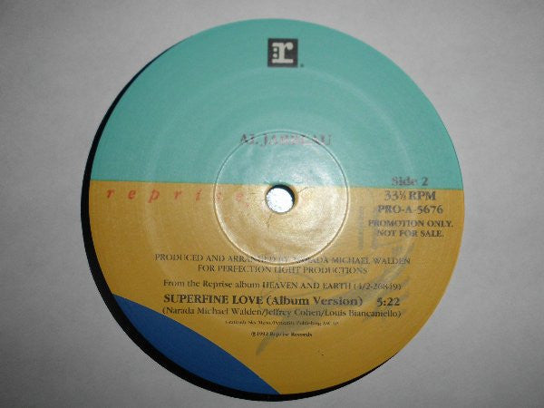 Al Jarreau : Superfine Love (12", Promo)