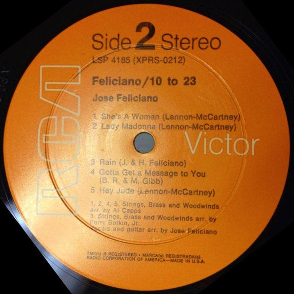 José Feliciano : 10 To 23 (LP, Album, Hol)