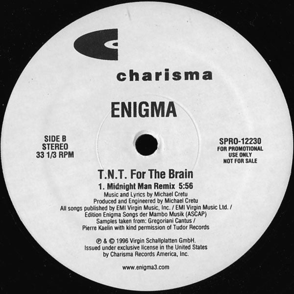 Enigma : T.N.T. For The Brain (12", Promo)