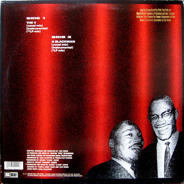 Face Down : The V (12", Promo)