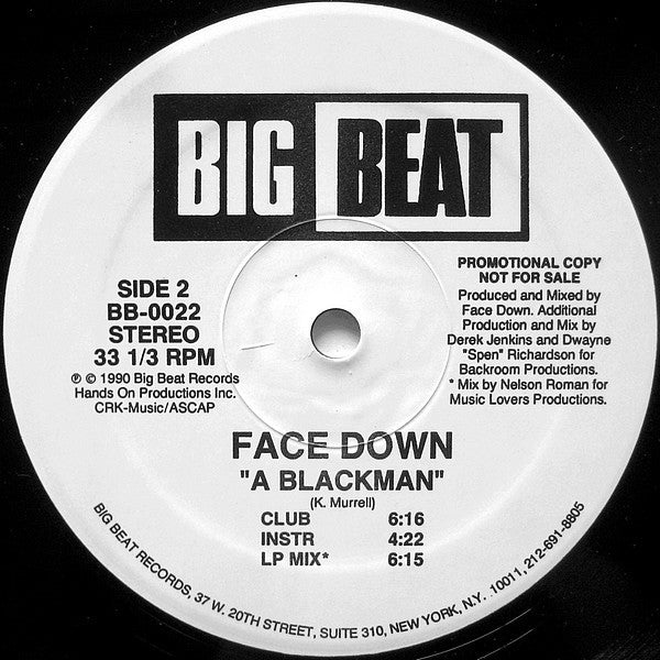 Face Down : The V (12", Promo)