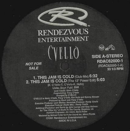 C'Vello : This Jam Is Cold (12", Promo)
