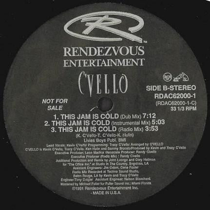 C'Vello : This Jam Is Cold (12", Promo)