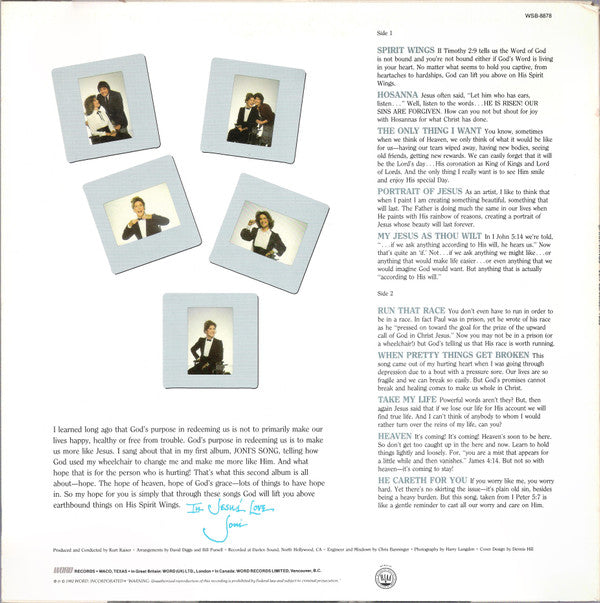 Joni Eareckson Tada : Spirit Wings (LP)