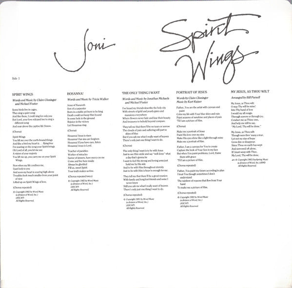 Joni Eareckson Tada : Spirit Wings (LP)