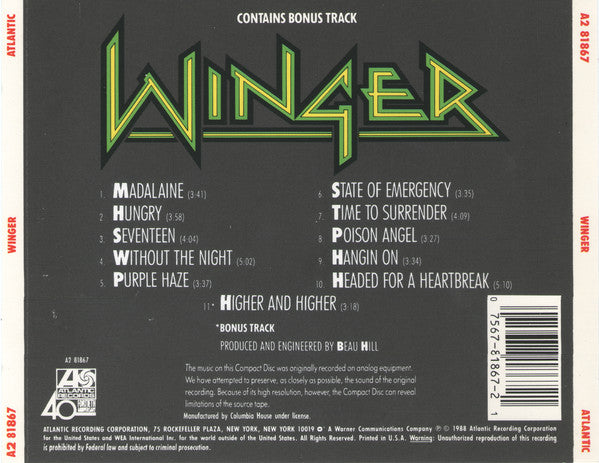 Wiinger Cd Buy Winger : Winger (CD, Album, Club) Online for a great price ...