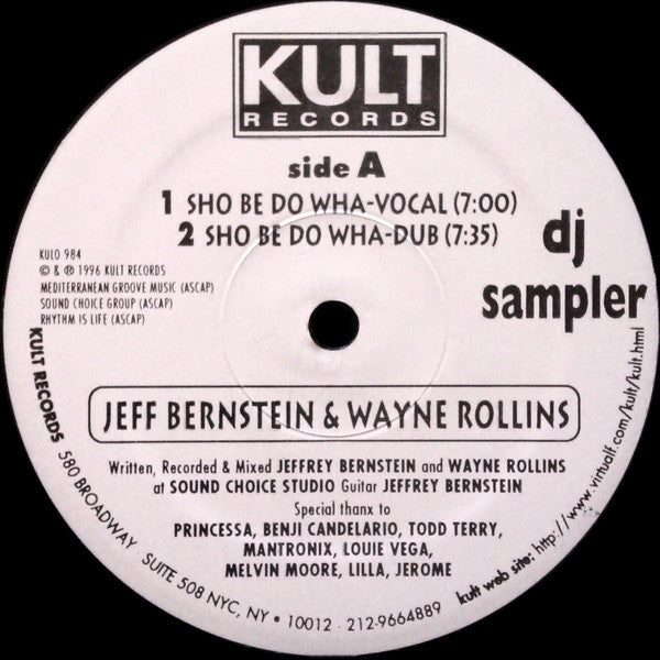 Wayne Rollins & Jeff Bernstein / 95 North : DJ Sampler (12", Smplr)
