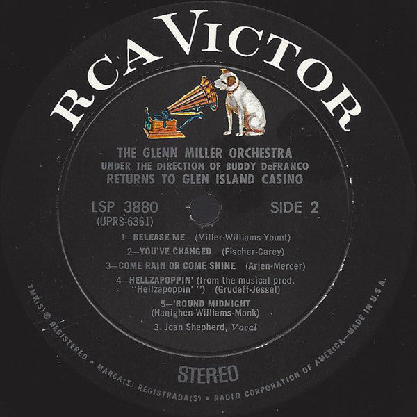 The Glenn Miller Orchestra : The Glenn Miller Orchestra Returns To Glen Island Casino (LP, Album)