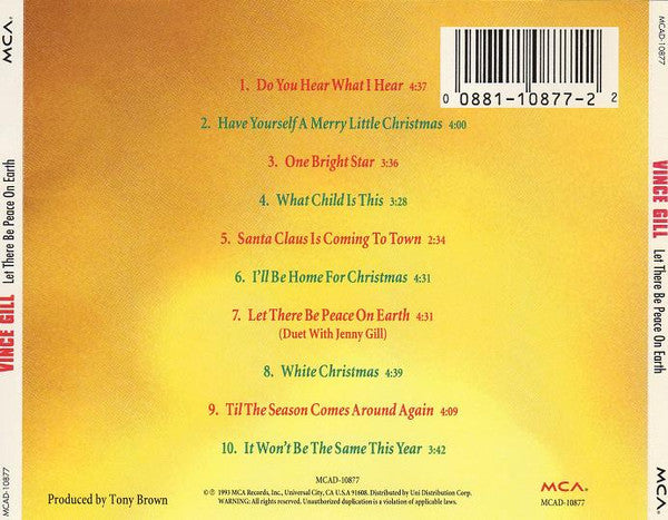 Vince Gill : Let There Be Peace On Earth (CD, Album)