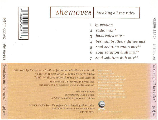 She Moves : Breaking All The Rules (CD, Maxi)