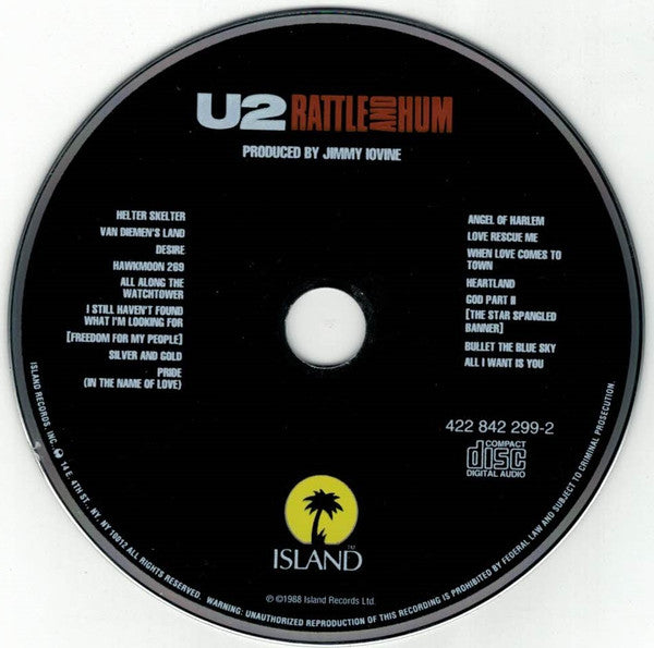 U2 : Rattle And Hum (CD, Album, RE, RP)