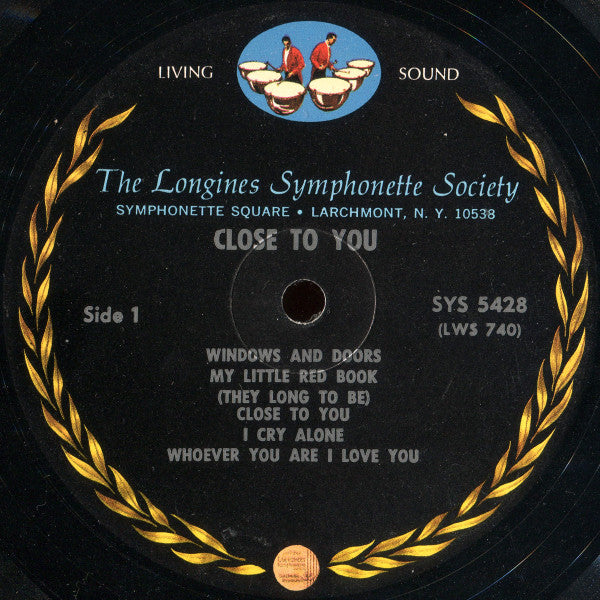 The Longines Symphonette, The Choraliers : Close To You (And Nine Other Hits By Bacharach And David) (LP, Album)