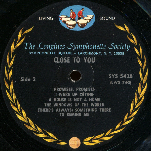 The Longines Symphonette, The Choraliers : Close To You (And Nine Other Hits By Bacharach And David) (LP, Album)