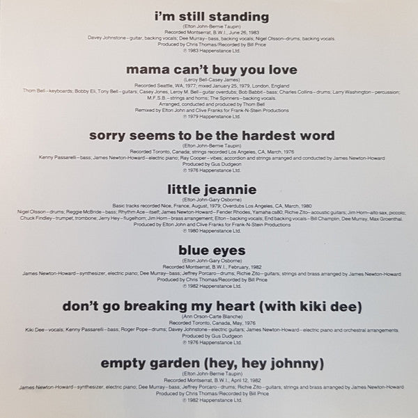 Elton John : Greatest Hits 1976-1986 (CD, Comp, Club)