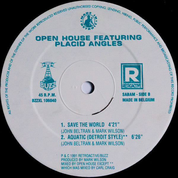 Open House Featuring Placid Angles : Aquatic (12")